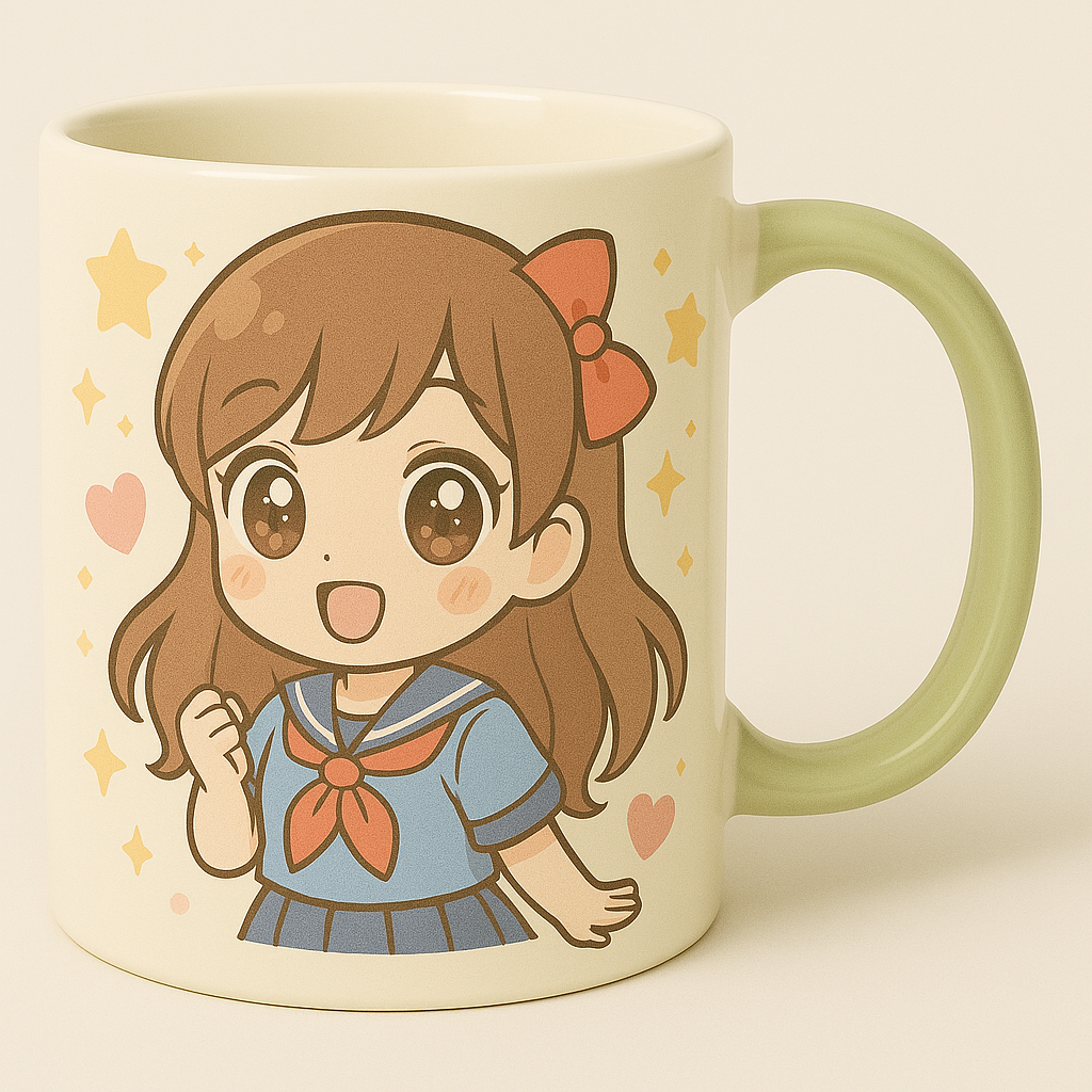Kawaii Anime Character Ceramic Mug